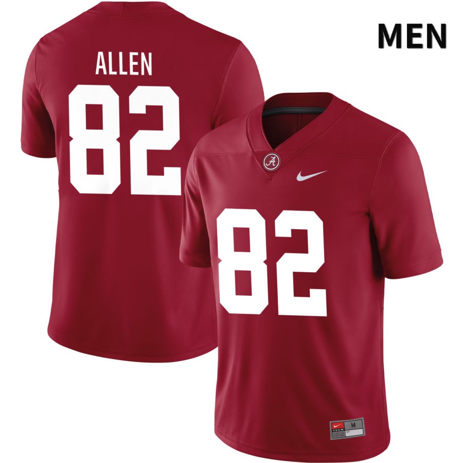 Alabama Crimson Tide Men's Chase Allen #82 NIL Crimson 2022 NCAA Authentic Stitched College Football Jersey SY16H33XX
